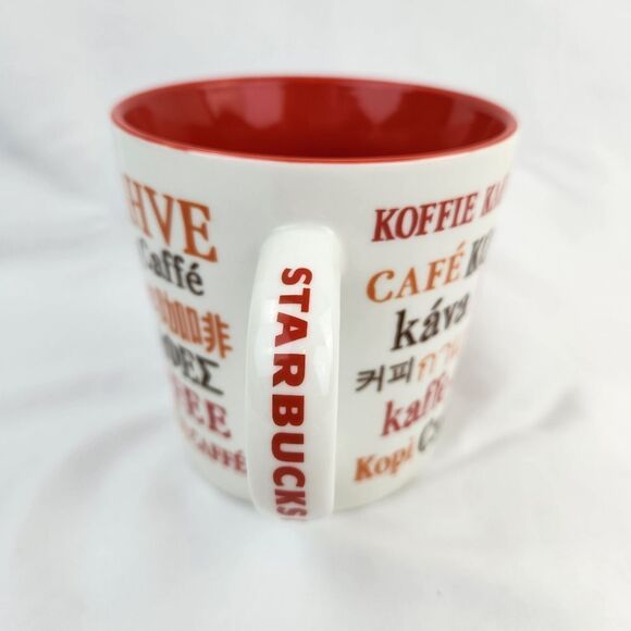 ☕️Starbucks 2008 Ivory Multi-Lingual "Coffee" Oversized 16oz Mug - Picture 5 of 10